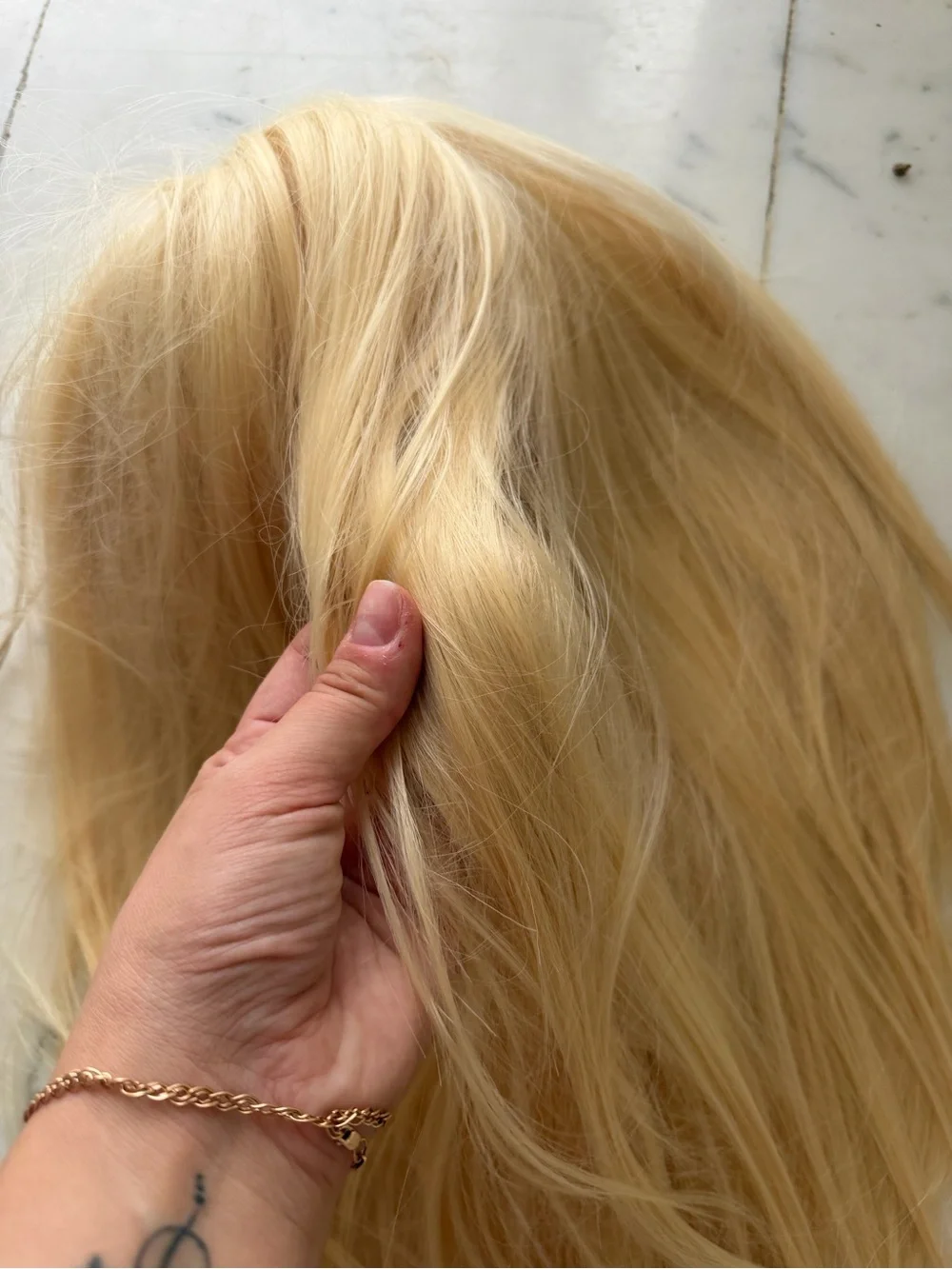 Blonde Clip-In Hair Extension Piece - Natural Light Blonde